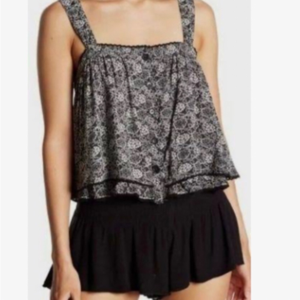 Free People Cropped Layered Top sz M